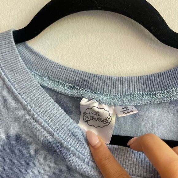 The Simpsons Lisa Simpson Blue Tie Dye ‘Nature Lover’ Pullover - Medium - Picture 2 of 6